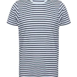 SF Clothing Unisex Striped T-Shirt - White/Oxford Navy, XXL