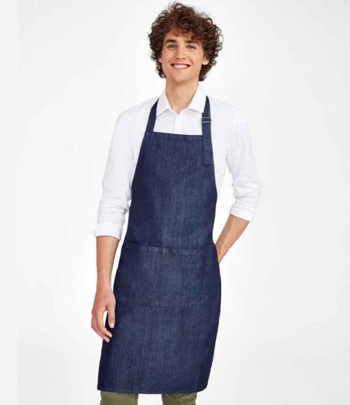 SOL'S Grant Denim Bib Apron with Pocket