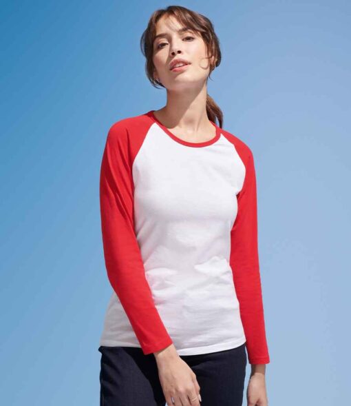 SOL'S Ladies Milky Contrast Long Sleeve T-Shirt