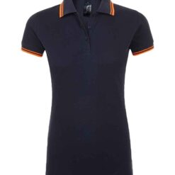 SOL'S Ladies Pasadena Tipped Cotton Piqué Polo Shirt