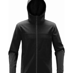 Stormtech Orbiter Hooded Soft Shell Jacket - Black/Dolphin, 5XL