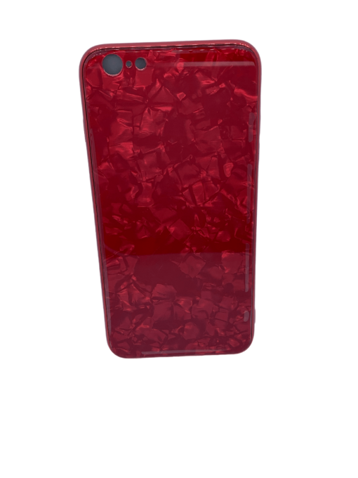 iPhone 6/6S Plus - Red Marble Mobile Case with Screen Protector