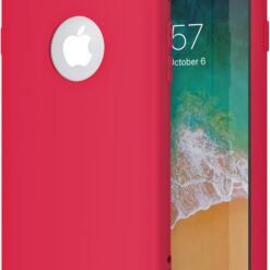 iPhone 6/6S Plus - Red Mobile Case with Screen Protector – Ultra Thin Slim Fit Light Soft Protection TPU