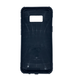 Samsung S8 Plus - Baby Blue and Black Tough Mobile Case with Screen Protector