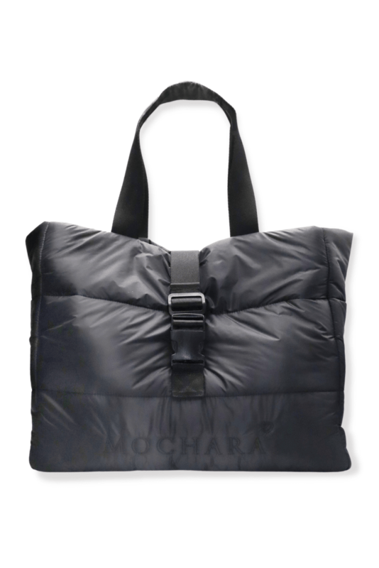 Black Quilted Tote Bag