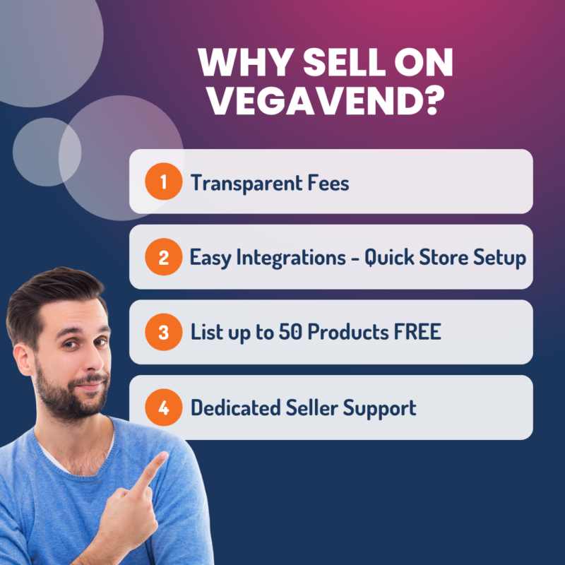 Why sell on VegaVend points include 50 free listings
