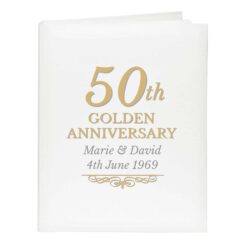 Personalised 50th Golden Anniversary Traditional Album