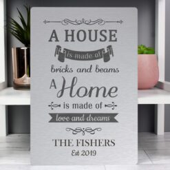 Personalised 'A House Is Made Of' Metal Sign