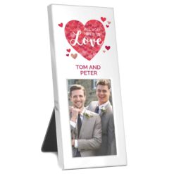 Personalised 'All You Need is Love' Confetti Hearts 2x3 Photo Frame