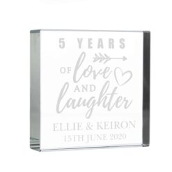 Personalised Anniversary Large Crystal Token