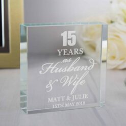 Personalised Anniversary Large Crystal Token