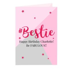 Personalised #Bestie Card