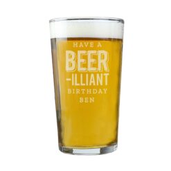 Personalised Big Age & Name Birthday Pint Glass