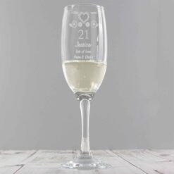 Personalised Birthday Craft Flute Glass