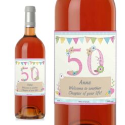 Personalised Birthday Craft Rose Wine