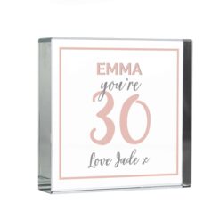 Personalised Birthday Rose Gold Crystal Token