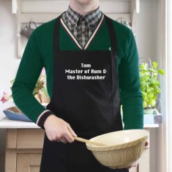 Personalised Black Apron