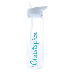 Personalised Blue Name Island Water Bottle
