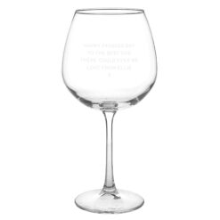 Personalised Bold Statement Bottle of Wine Glass