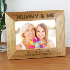 Personalised Bold Text 7x5 Landscape Wooden Photo Frame