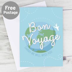 Personalised Bon Voyage Card