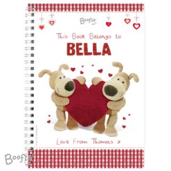 Personalised Boofle Shared Heart A5 Notebook