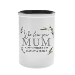 Personalised Botanical Flower Pot Straight Sided Flower Pot