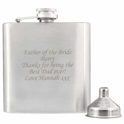 Personalised Boxed Stainless Steel Hip Flask