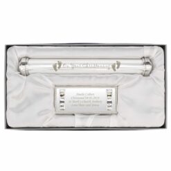 Personalised Christening Silver Plated Certificate Holder