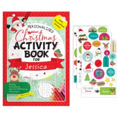 Personalised Christmas Activity Book with Stickers