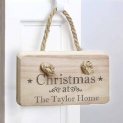 Personalised Christmas Wooden Sign