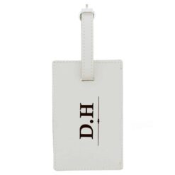 Personalised Classic Initials Cream Luggage Tag