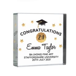 Personalised Congratulations Graduation Large Crystal Token