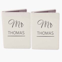 Personalised Couples Cream Passport Holders