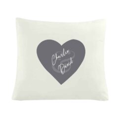 Personalised Couples Heart Cushion Cover