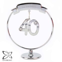 Personalised Crystocraft 40th Celebration Ornament