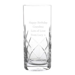 Personalised Cut Crystal Hi Ball Glass
