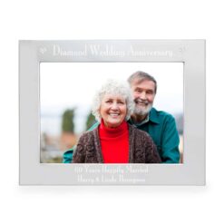 Personalised Diamond Anniversary 7x5 Landscape Photo Frame
