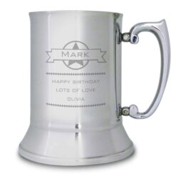 Personalised Diamond Stainless Steel Tankard
