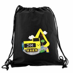 Personalised Digger Black Swim & Kit Bag