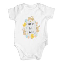 Personalised Easter Bunny & Chick Baby Vest