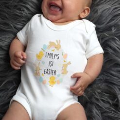 Personalised Easter Bunny & Chick Baby Vest