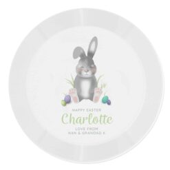 Personalised Easter Bunny Plastic Plate