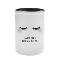 Personalised Eyelashes Ceramic Storage Pot