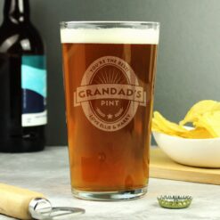 Personalised Father's Day Beer Glass
