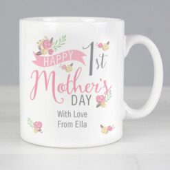 Personalised Floral Bouquet 1st Mothers Day Mug