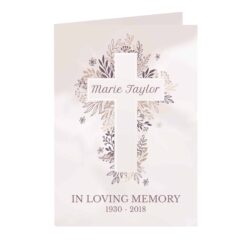 Personalised Floral Cross Card