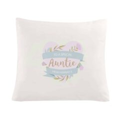 Personalised Floral Heart Mothers Day Cream Cushion Cover