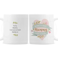 Personalised Floral Heart Mothers Day Mug