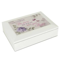 Personalised Forget me not Jewellery Box